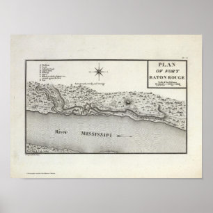 Planera av fort Baton Rouge Poster