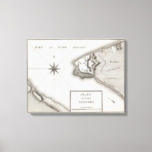 Planera av fort Niagara Canvastryck