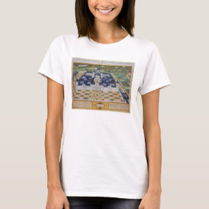 Planera av kloster av El Escorial, från 'Civita Tee Shirt