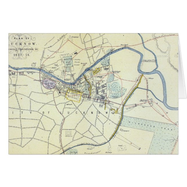 Planera av Lucknow visningfunktioner Hälsningskort (Framsidan Horizontal)