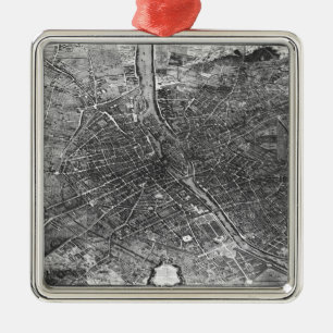 Planera av Paris, bekant, som 'planera de Turgot' Julgransprydnad Metall