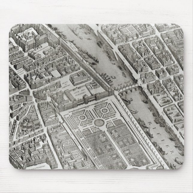 Planera av Paris, bekant, som 'planera de Turgot' Musmatta (Framsidan)