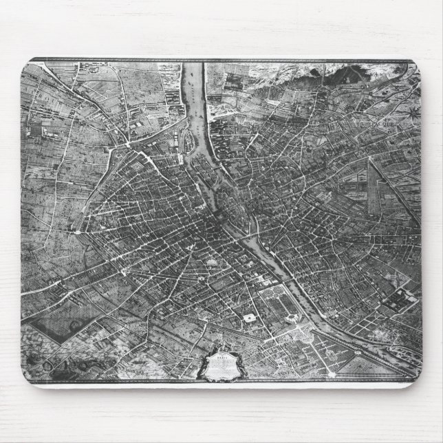 Planera av Paris, bekant, som 'planera de Turgot' Musmatta (Framsidan)