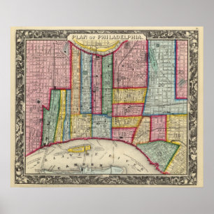 Planera av Philadelphia Poster