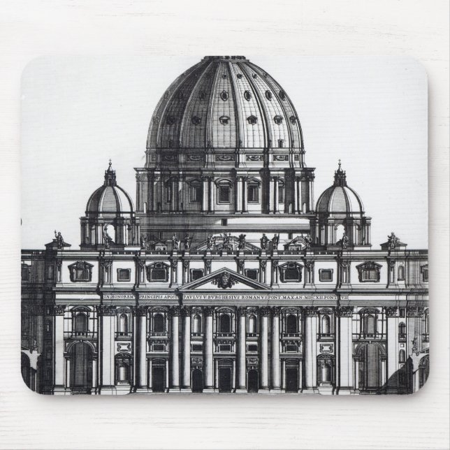 Planera av St Peter, Rome som by inristas Musmatta (Framsidan)