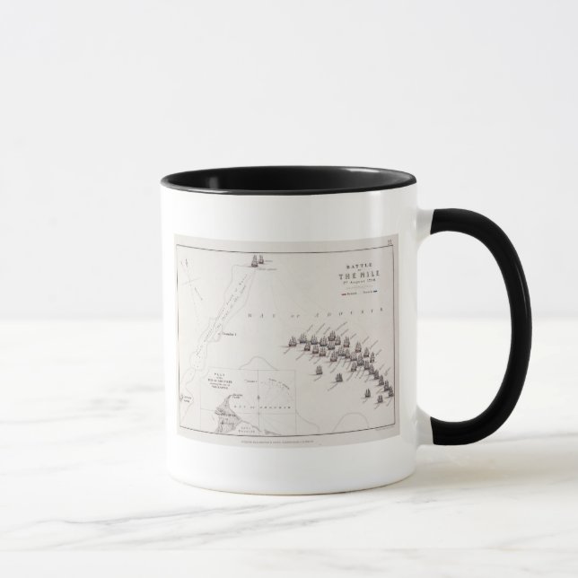 Planera av striden av Nilen, 1st Augusti 1798, c Mugg (Höger)