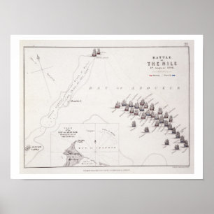 Planera av striden av Nilen, 1st Augusti 1798, c Poster