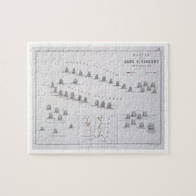 Planera av striden av uddSt. Vincent, 14th Febru Pussel (Horisontell)