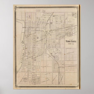 Planera av Terre Haute, Vigo Co Poster