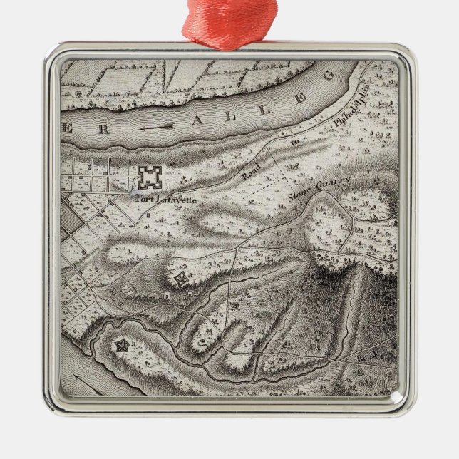 Planera av townen av Pittsburg Julgransprydnad Metall (Framsidan)