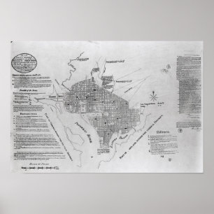 Planera av Washington D.C. Poster