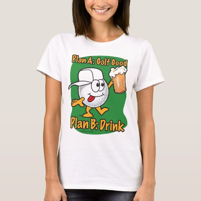 Planera b-golfspelet t-shirt (Framsida)