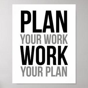 Planera ditt arbete, fungera ditt planerar poster