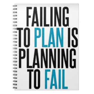 Planera inte för att misslyckas anteckningsbok