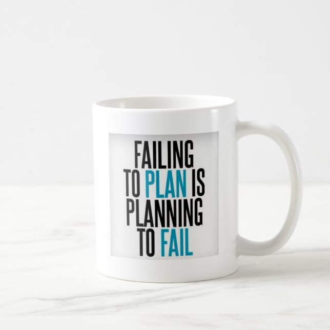 Planera inte för att misslyckas kaffemugg (Höger)