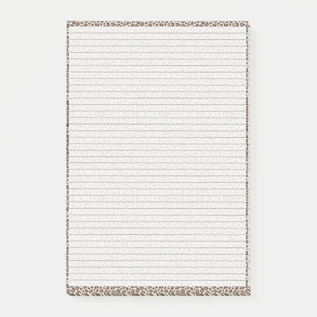 Planera med mig | Snyggt Cheetah Print 4X6 Post-it Block (Framsida)