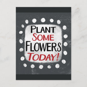 Planera några blommor idag vykort