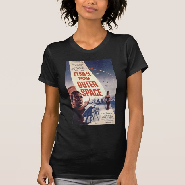 Planera nio från rymden ", tee shirt (Framsida)