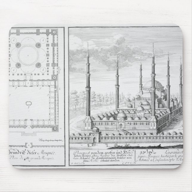 Planera och beskåda av blåttmoskén (1609-16), musmatta (Framsidan)