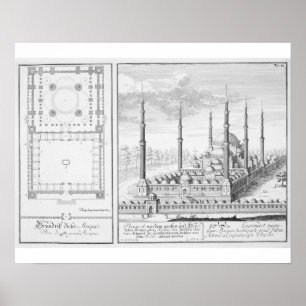 Planera och beskåda av blåttmoskén (1609-16), poster
