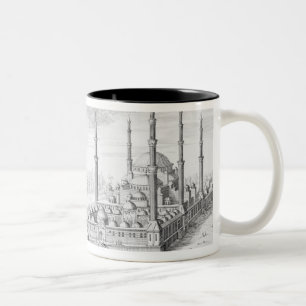 Planera och beskåda av blåttmoskén (1609-16), Två-Tonad mugg
