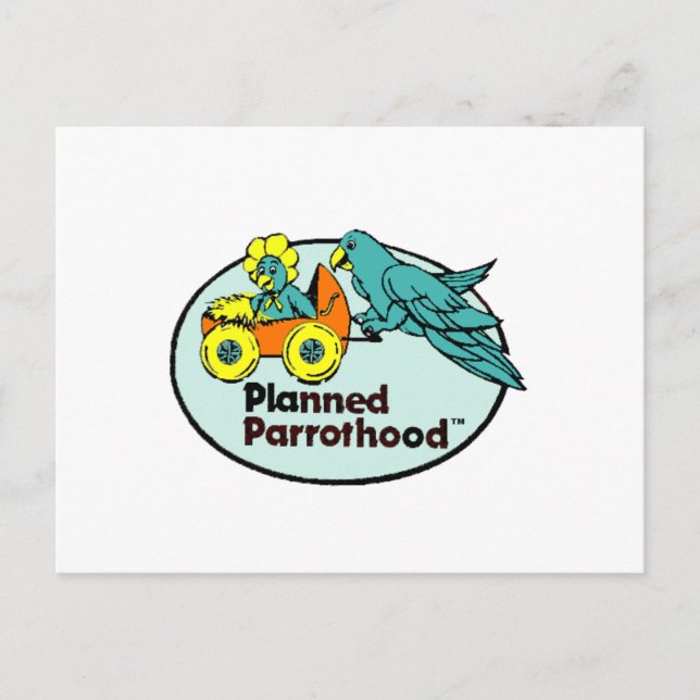 Planerade Parrothood® Vykort (Framsida)