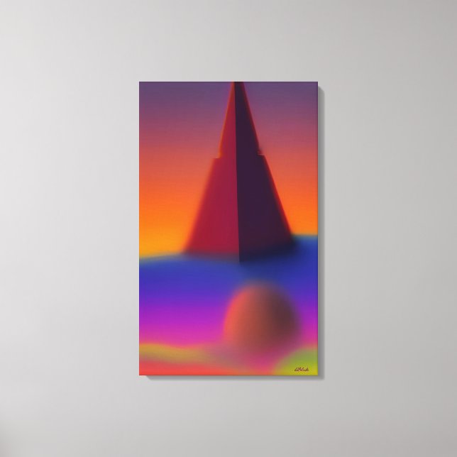 Planerar en pyramiddröm canvastryck (Framsida)