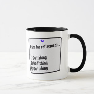 Planerar för pensionen (fiske) mugg