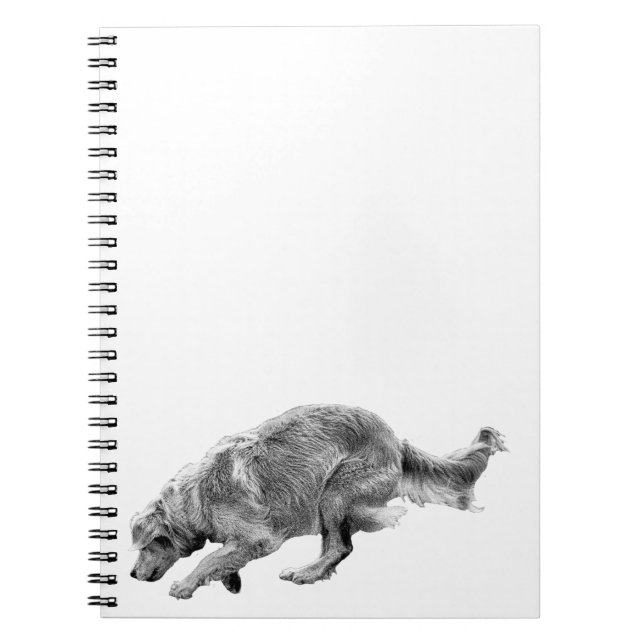 Planerar med en löpande gyllene anteckningsbok (Framsidan)