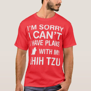 Planerar med min Shih Tzu Hund Funny Djurälskare P T Shirt