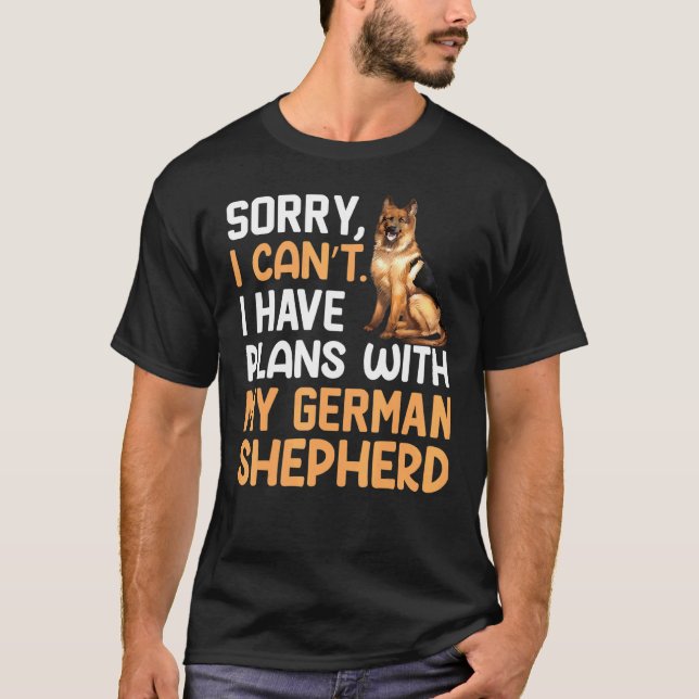 Planerar med min tyska shepherd German shepard She T Shirt (Framsida)