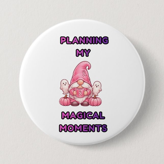 Planerar Mina Magiska Ögonblick – Rosa Gnome Knapp (Framsida)