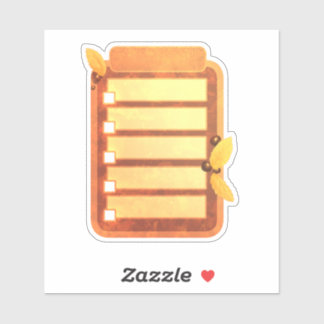 Planerarens Fall-fästmärke för att göra en lista ö Klistermärken