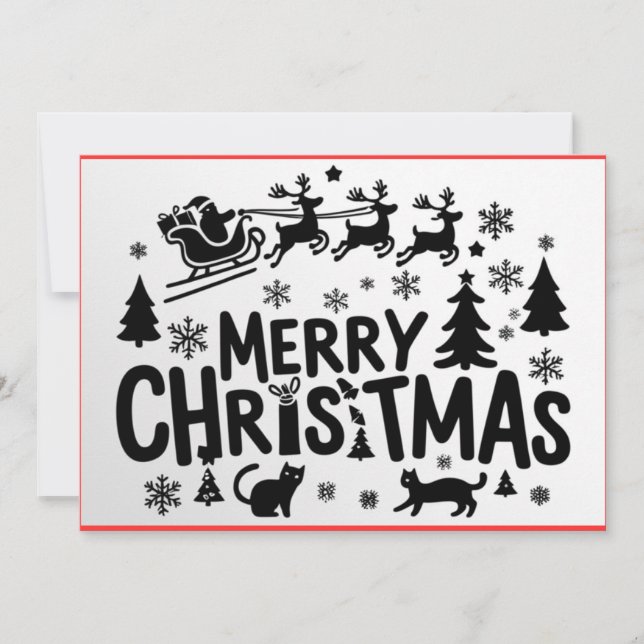 Planerat julhälsningskort julkort (Framsida)