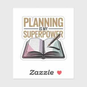 Planering är min supermakt - Modern Planner Girl Klistermärken