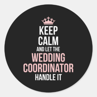 Planering av Bröllopsdagen för planeringssamordnar Runt Klistermärke