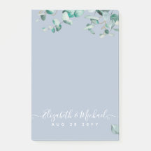 Planering av Dusty Blue Eucalyptus Greenery BRÖLLO