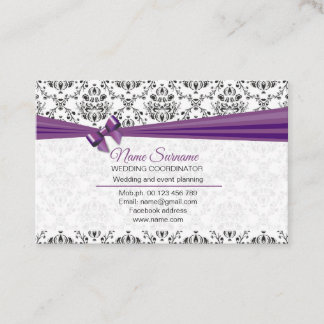 Planering av fester och koordinering på bröllopsda visitkort