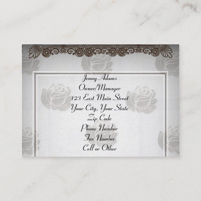 Planering av party visitkort (Baksida)