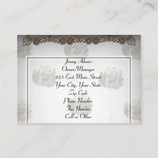 Planering av party visitkort (Baksida)