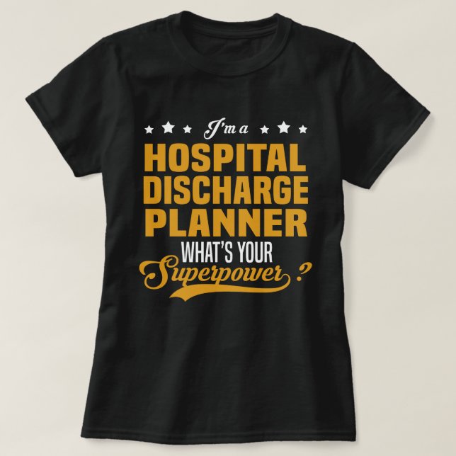 Planering för sjukhusutsläpp t shirt (Design framsida)