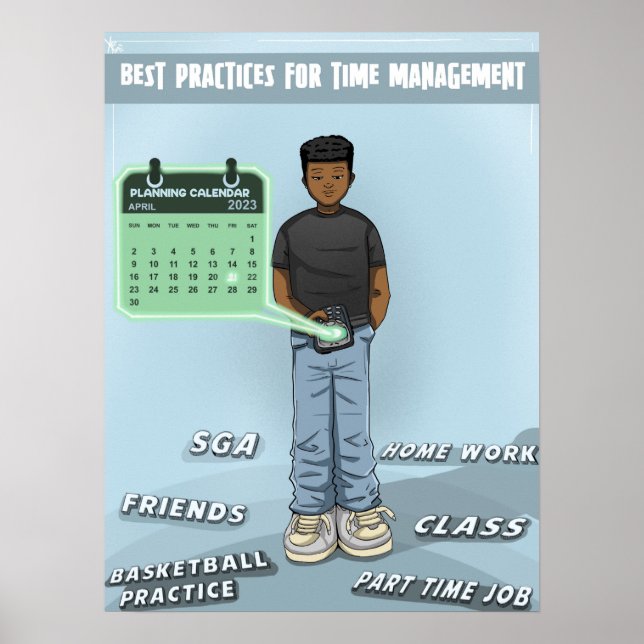 Planering och tidshantering (projektionsyta) poster (Framsidan)