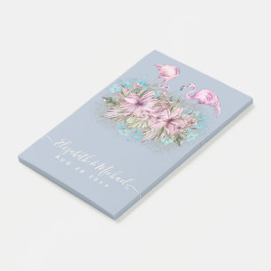 PLANERINGSgåvor till Bride - Flamingo Theme Post-it Block