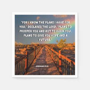 Planerna Jeremiah 29:11 Bible Verse Pappersservett