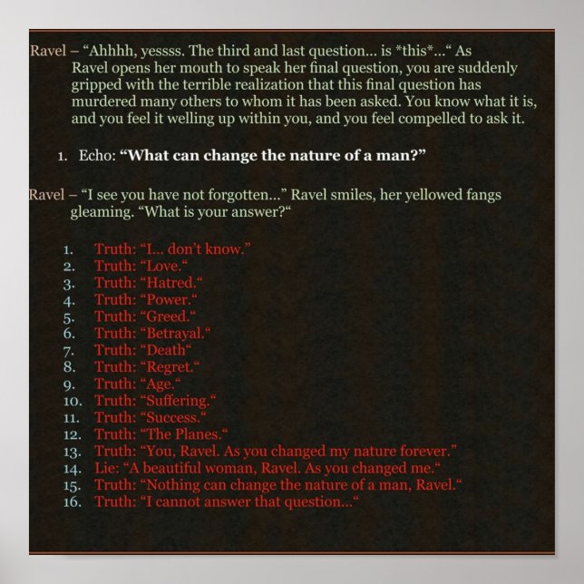 Planescape Torment Vad kan förändra naturen hos Poster (Framsidan)