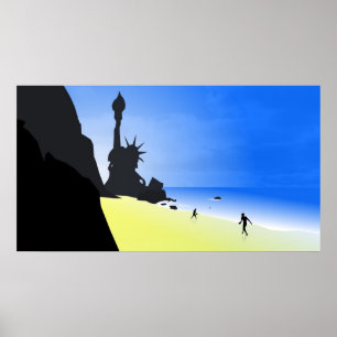 Planet av apaaffischtrycket poster