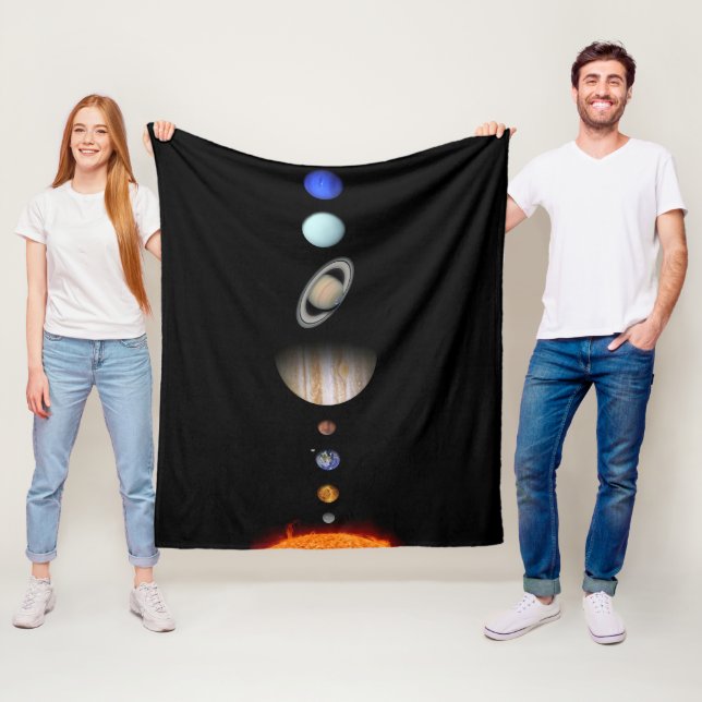 PLANET AV den beställnings- ullfilten för SOL- Fleecefilt (På plats)