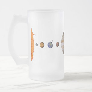 PLANET AV den frostade Glass muggen för SOL- Frostat Ölglas