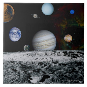 Planet av det sol- systemet kakelplatta
