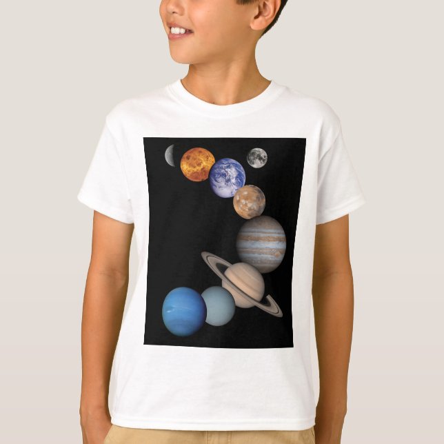 Planet av det sol- systemet tee shirt (Framsida)
